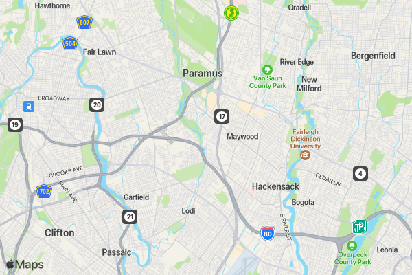 The NJ Food Truck 5K location map image