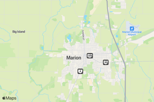 The North Central Ohio Zombie Run location map image