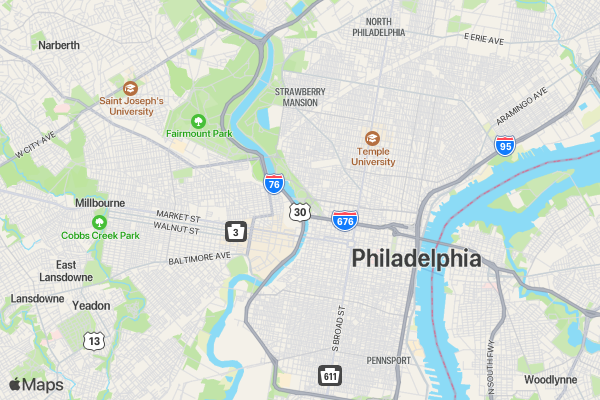 The Philly400RUN location map image