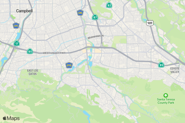 The Sugar Rush 5K - San Jose, CA location map image