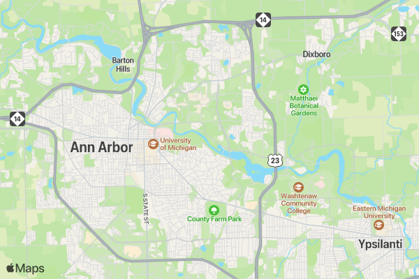 The Super Run 5K - Ann Arbor, MI location map image