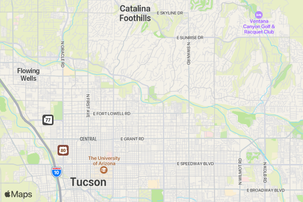The Super Run 5K Tucson, AZ location map image