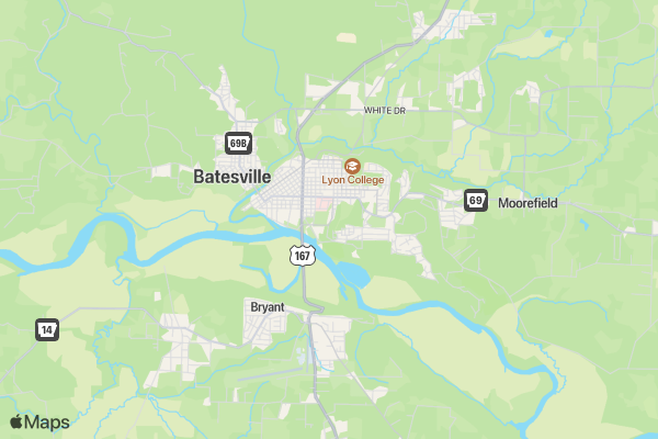 The White River Wonderland 3K & Fun Run location map image