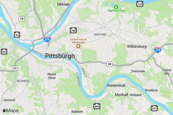Three Rivers Battalion Run to Fund location map image