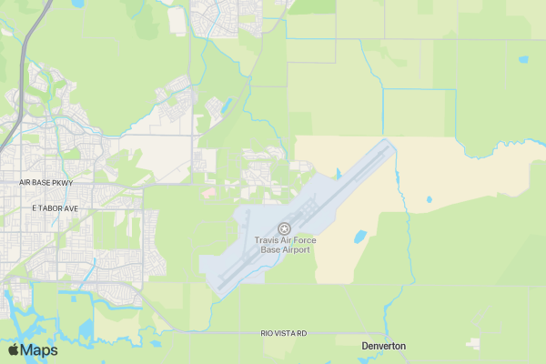 Travis Spouses Club 5K Fun Run location map image