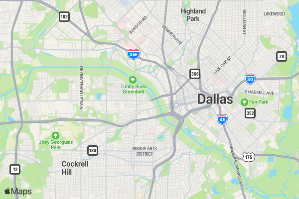 Trinity River Run Half Marathon location map image
