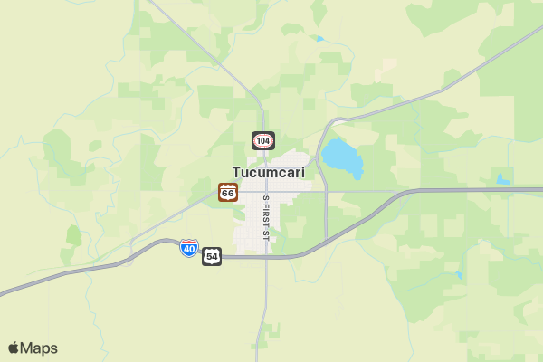 Tucumcari Rawhide Days Fun Run location map image