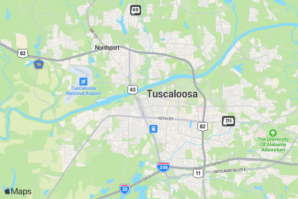 Tuscaloosa Krispy Kreme Challenge location map image