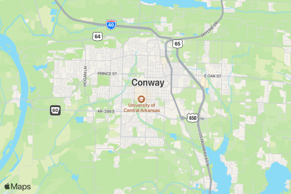 University Of Central Arkansas ROTC Warrior 5K location map image