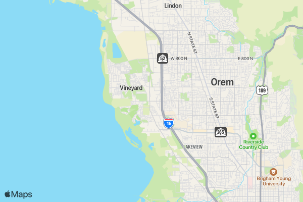 Utah County Gran Fondo location map image