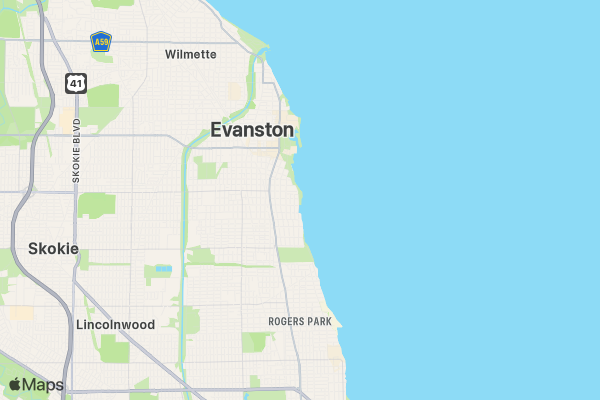 Valentines Live, Love, RUN 5K/10K/13.1 CHICAGO/EVANSTON location map image
