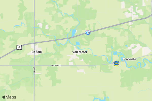 Van Meter Ugly Sweater 5k Fun Run location map image