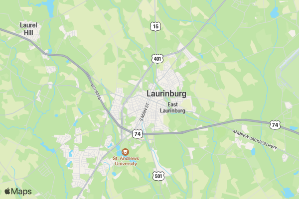 Verizon Laurinburg 5K location map image