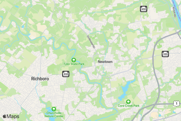 Veterans Day 5K - Newtown, PA location map image