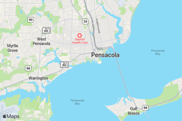 Volition America Half Marathon and 5K- Pensacola location map image