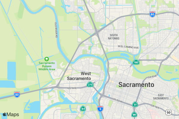 Wacky Sac 5K location map image