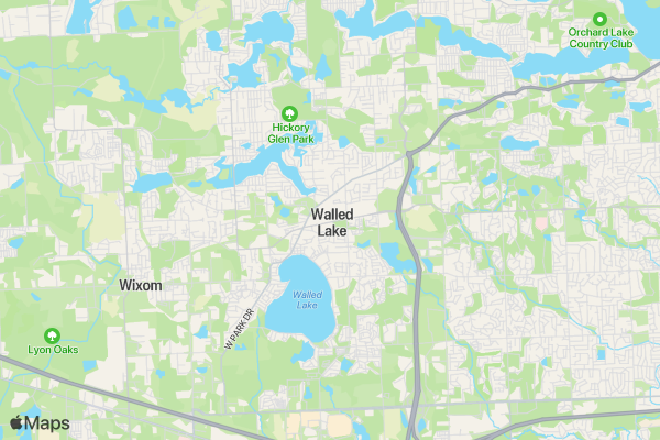 Walled Lake Memorial Day Run/Walk location map image