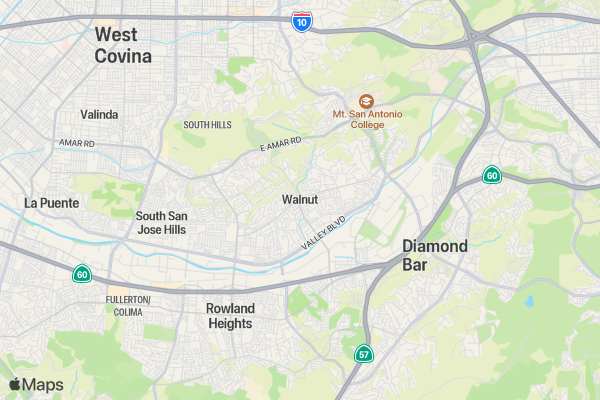 Walnut HS Swim Rundraising location map image