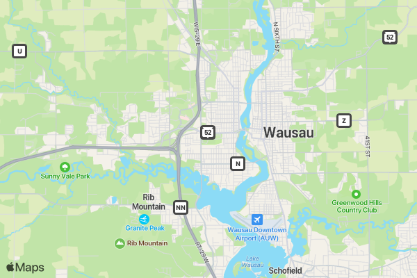 Wausau Marathon - Presented by CoVantage Credit Union location map image