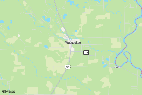 Wausaukee Firecracker 5K location map image