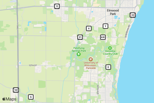 We Run the Parks - Kenosha County location map image