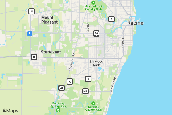 We Run The Parks -  Racine County location map image