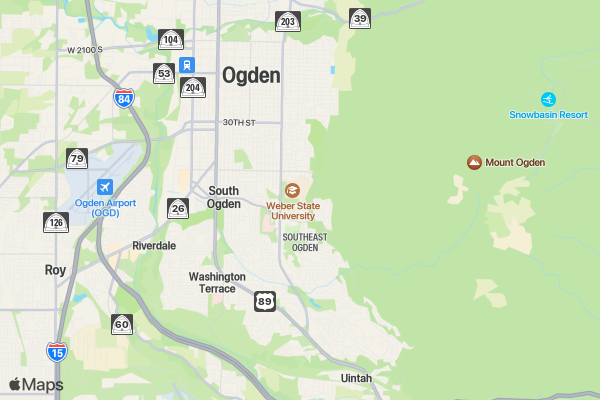 Weber State Run Like Grace Memorial 5k location map image