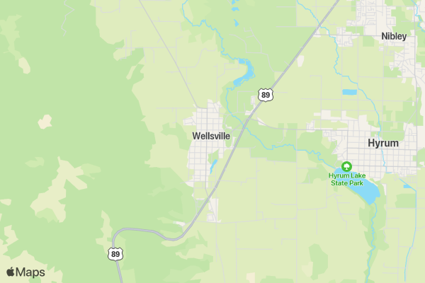 Wellsville Founders Day UnFun Run location map image