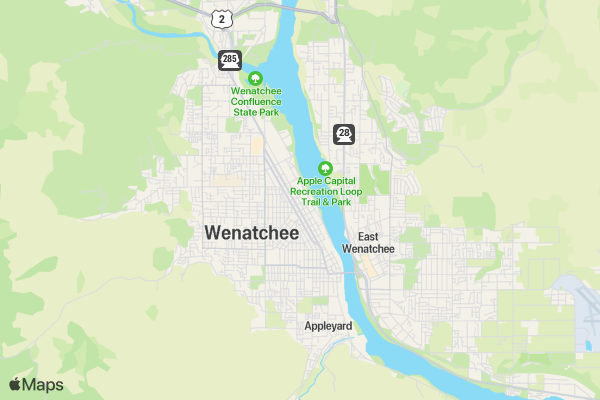 Wenatchee Harvest Hustle location map image