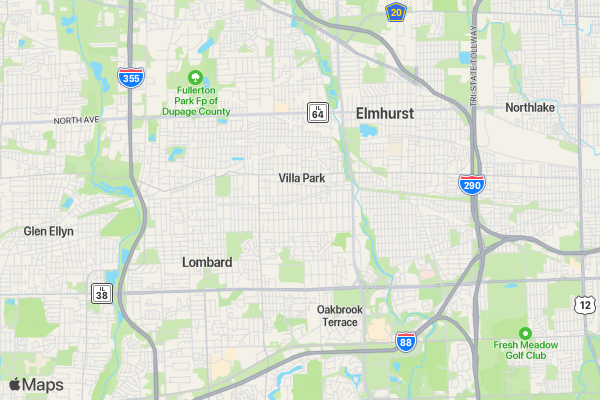 West Suburban Cheetah Run 5K location map image