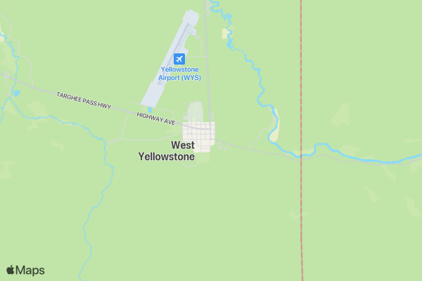 West Yellowstone Old Faithful Cycle Tour location map image
