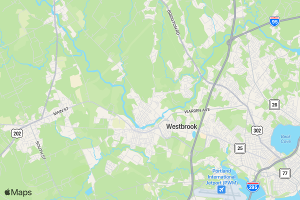 Westbrook Trail Race - WHS Class of 2019 Fundraiser location map image