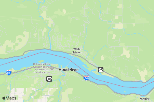 White Salmon SpringFest Fun Run/Walk location map image