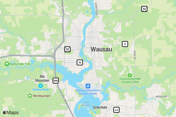 Willem's Kickin' Kawasaki 5k - Wausau, WI location map image
