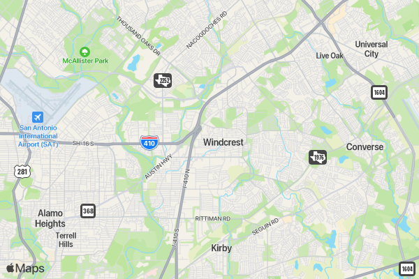 Windcrest Freshman Triathlon location map image
