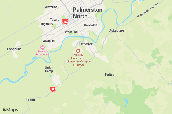 Winter Series 2 - Palmerston North 2022 location map image