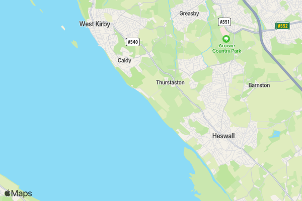 Wirral Hunted 10k location map image