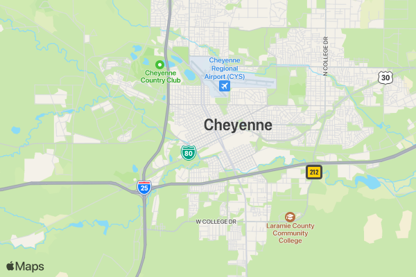 Wyoming Law Enforcement Memorial 5K location map image