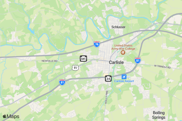 YWCA Carlisle Race Against Racism 5K location map image