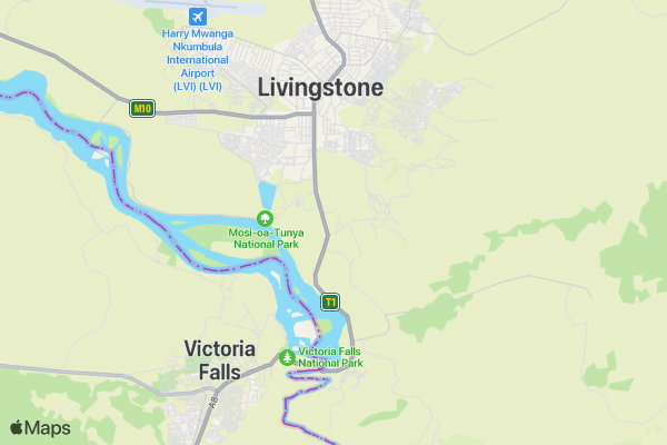 Zambezi Bike Festival location map image