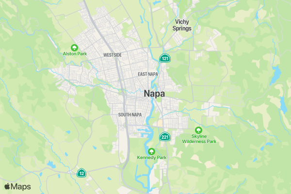 ZERO Prostate Cancer Run/Walk - Napa Valley location map image