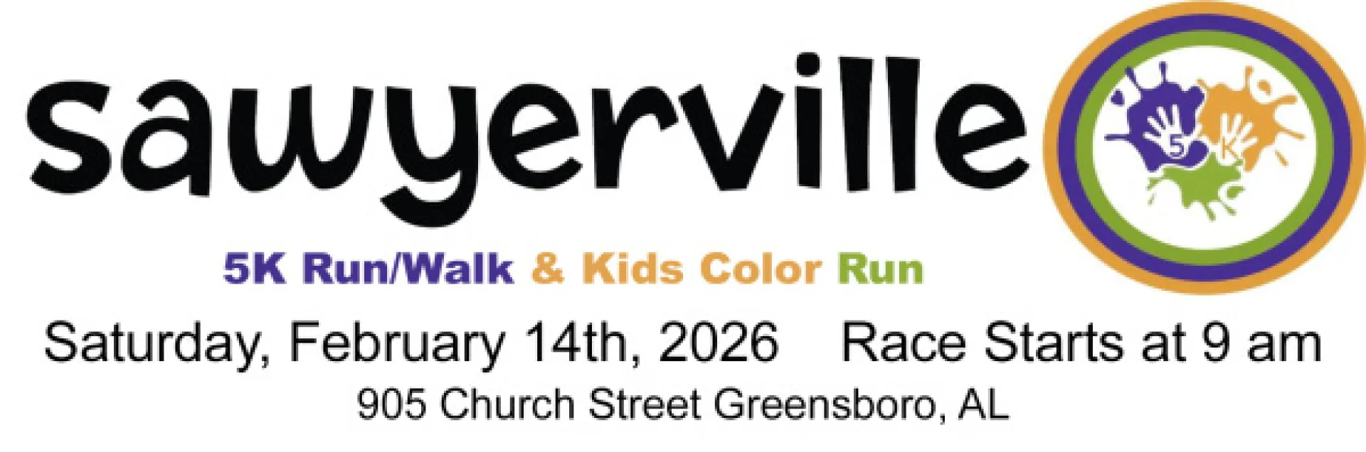 Sawyerville 5K And Color Run