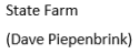 State Farm (Dave Piepenbrink) logo